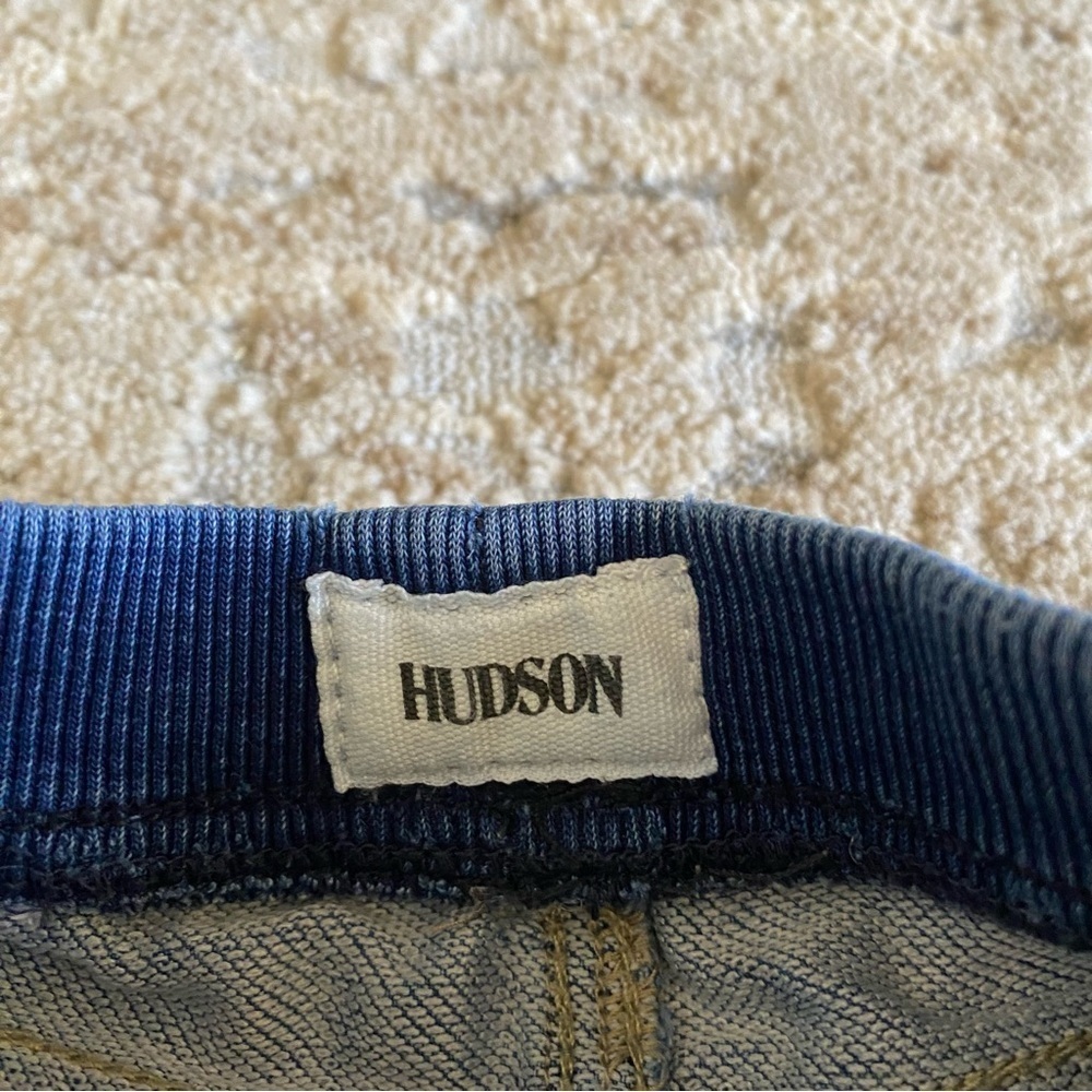 Hudson Baby Unisex Medium Wash Skinny Jeans Blue Cuffed Drawstring Waist: 12m - Picture 4 of 8